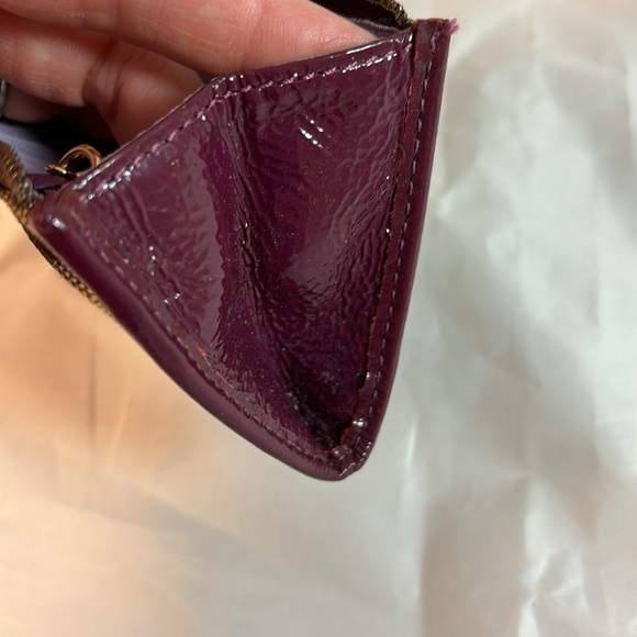 Coach Signature Canvas Tan Wallet with Plum Leather - Picture 7 of 8